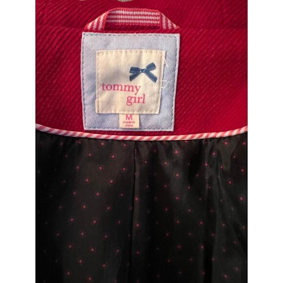 Tommy Hilfiger red hooded double breasted coat size medium - Picture 7 of 8